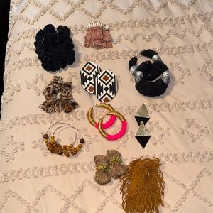 Assorted Jewelry and Accessories  A bag of Earrings